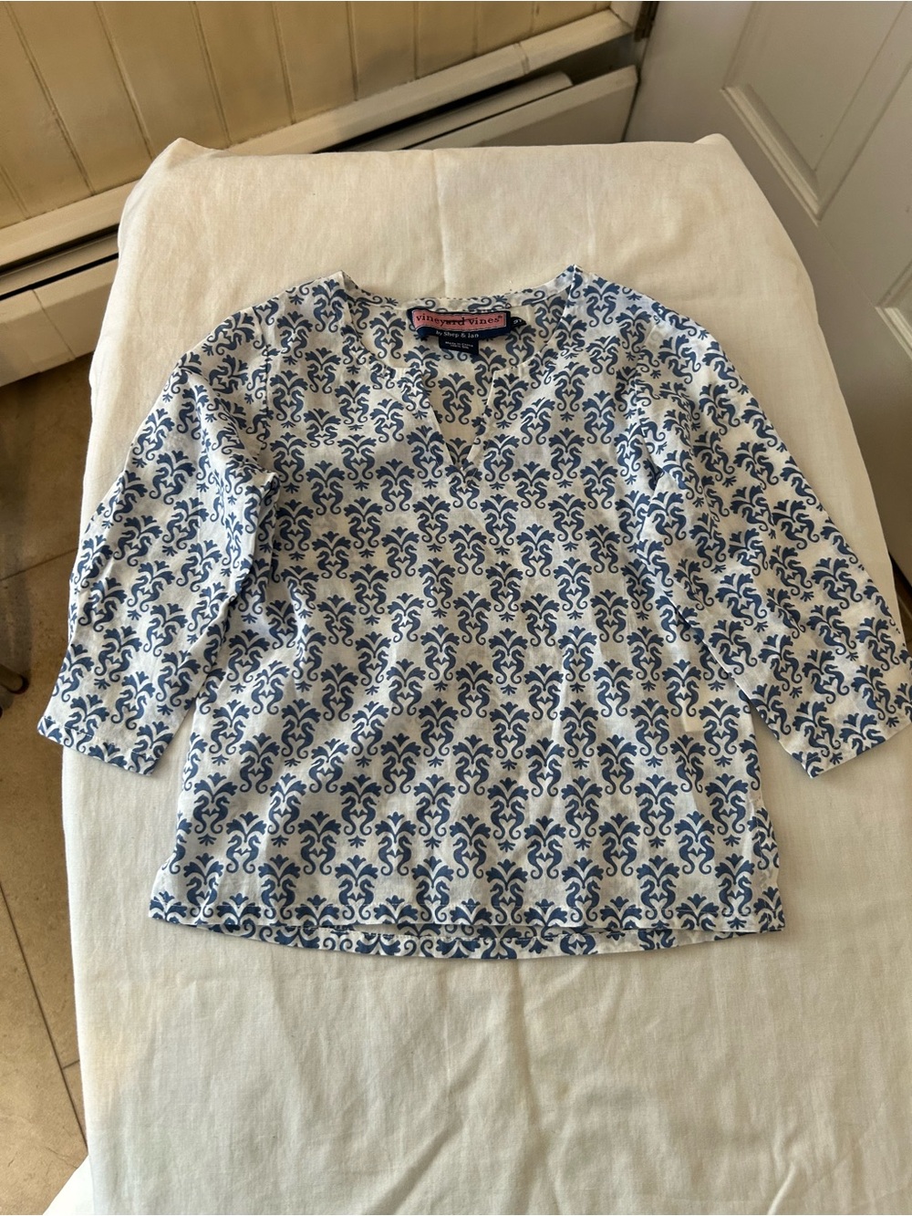 Vineyard Vines 100% Silk 3/4 Sleeve Tunic Top/Toddler Girls Size 3T